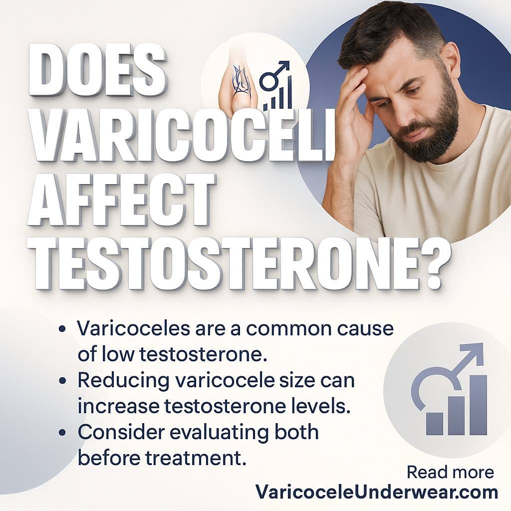 varicocele testosterone levels impact, symptoms, treatment options and male fertility infographic