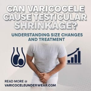 Varicocele testicular shrinkage causes size changes treatment options infographic