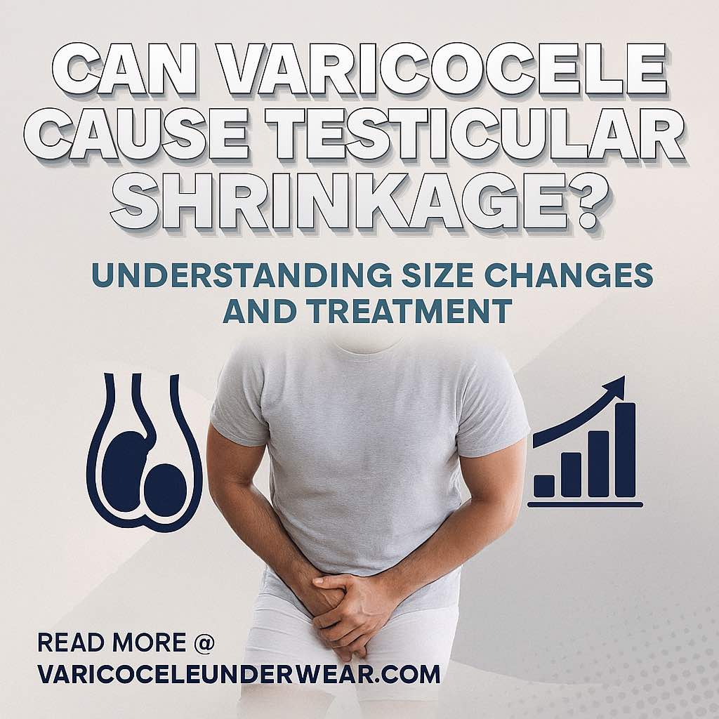 Varicocele testicular shrinkage causes size changes treatment options infographic