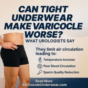 Varicocele tight underwear effects on scrotal temperature, blood circulation and sperm quality explained by urologists