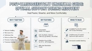 Comparison of post-surgical underwear fabrics including cotton, technical athletic, and modal blends for varicocele recovery