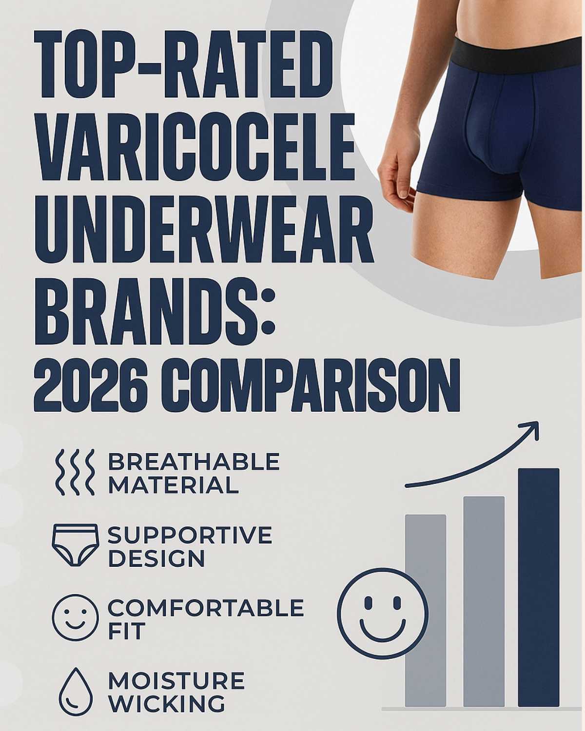 varicocele underwear brands comparison 2026 chart showing comfort support breathability durability features