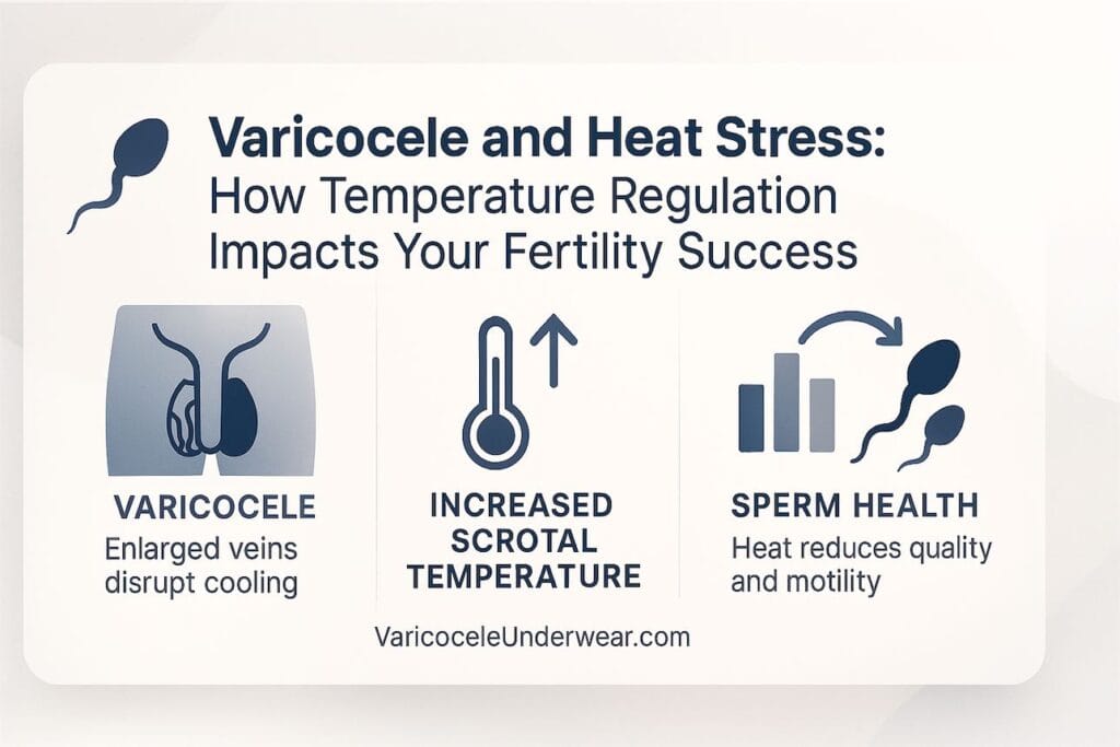 Varicocele Heat Stress Fertility Infographic