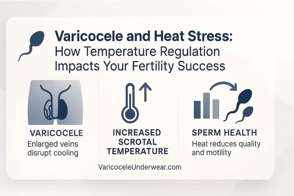 Varicocele Heat Stress Fertility Infographic