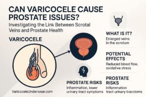 Varicocele And Prostate Health Link Explained With Risks, Symptoms, And Research Evidence In Modern Medical Infographic