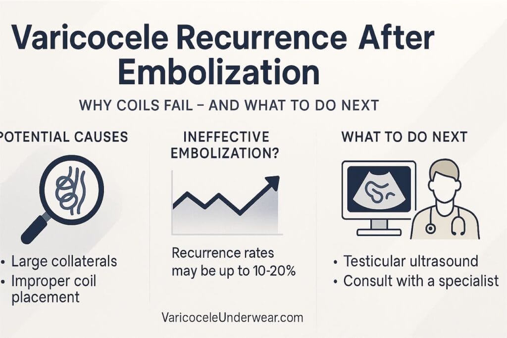 Varicocele Recurrence Embolization Coil Failure Infographic