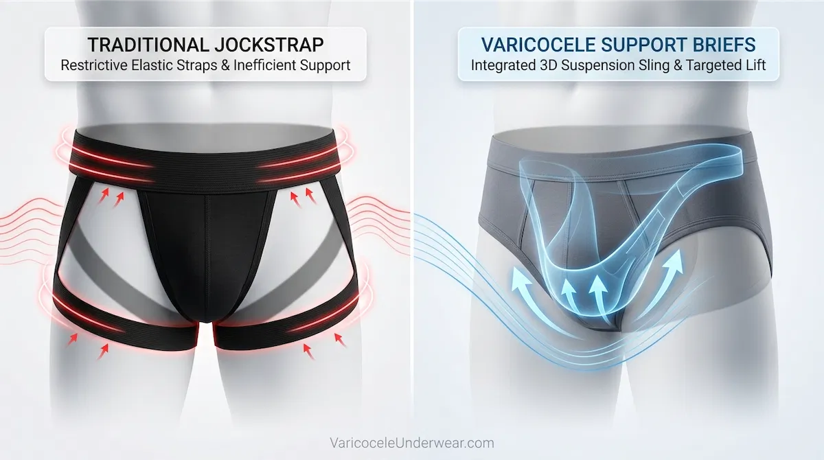 Built In Jockstrap Underwear Varicocele Pain Relief Athletic Supporter 202607301158