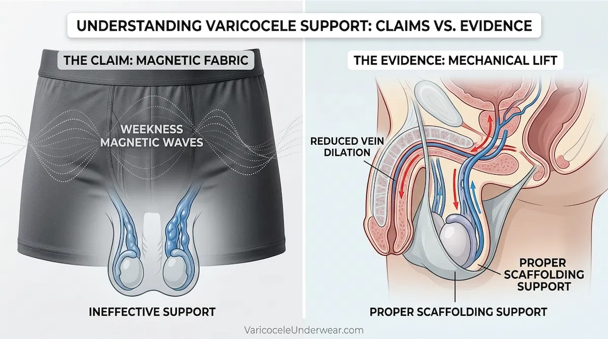 Magnetic Underwear Varicocele Evidence Scrotal Support Science